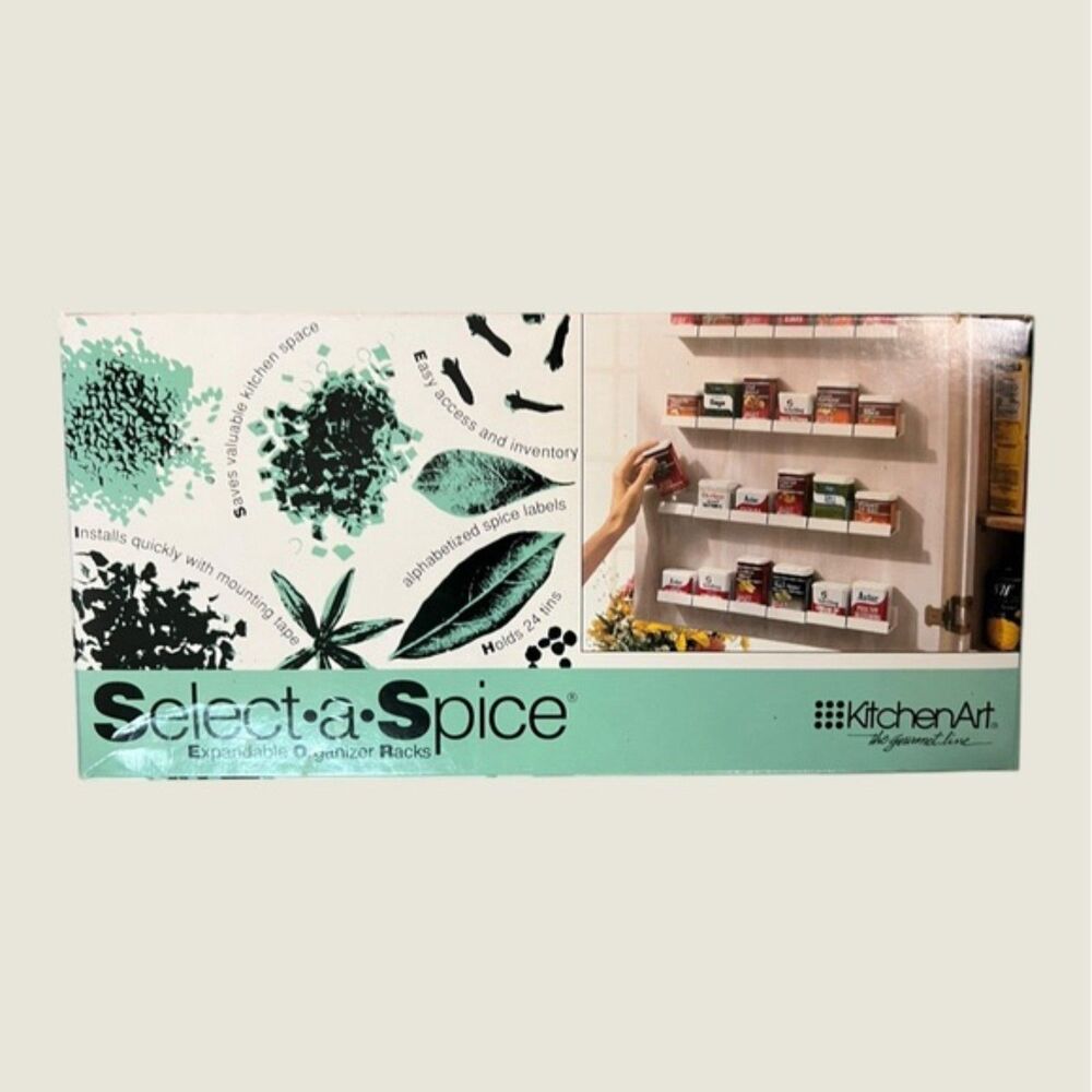 NIB Vintage KitchenArt Select-A-Spice Rack (Holds 24)